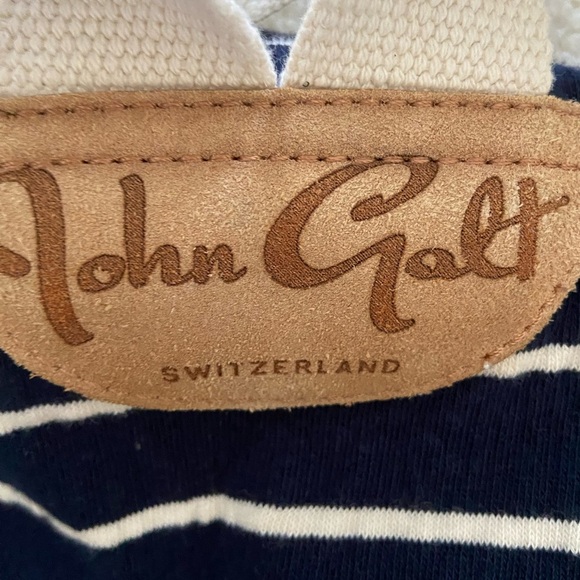 John Golt Switzerland Navy & Cream Stripped Backpack EUC, New no Tag main image 4